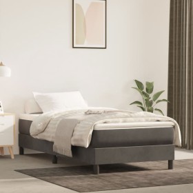 Dunkelgrauer Samtbettrahmen 90x200 cm von vidaXL, Betten und Lattenroste - Ref: Foro24-3120749, Preis: 76,39 €, Rabatt: %