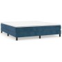 Estructura de cama de terciopelo azul 180x200 cm