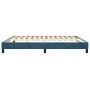Estructura de cama de terciopelo azul 180x200 cm