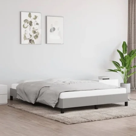 Light gray fabric bed frame 140x190 cm by vidaXL, Beds and slatted bases - Ref: Foro24-346712, Price: 99,89 €, Discount: %