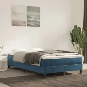 Blauer Samtbettrahmen 120x200 cm von vidaXL, Betten und Lattenroste - Ref: Foro24-3120764, Preis: 105,39 €, Rabatt: %