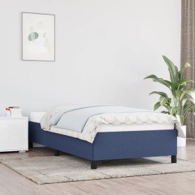 Blue fabric bed frame 90x200 cm by vidaXL, Beds and slatted bases - Ref: Foro24-347040, Price: 97,72 €, Discount: %