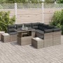 Conjunto de sofá de jardín Manual 9 pcs Gris 100 x 55 x 73 cm
