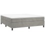Estructura de cama de terciopelo gris claro 160x200 cm de vidaXL, Camas y somieres - Ref: Foro24-3121126, Precio: 129,32 €, D...