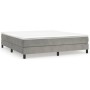 Estructura de cama de terciopelo gris claro 160x200 cm de vidaXL, Camas y somieres - Ref: Foro24-3120778, Precio: 120,88 €, D...