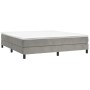 Estructura de cama de terciopelo gris claro 160x200 cm de vidaXL, Camas y somieres - Ref: Foro24-3120778, Precio: 120,88 €, D...