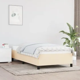 Cream fabric bed frame 80x200 cm by vidaXL, Beds and slatted bases - Ref: Foro24-347023, Price: 78,76 €, Discount: %