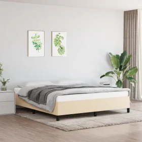 Cream fabric bed frame 180x200 cm by vidaXL, Beds and slatted bases - Ref: Foro24-347087, Price: 131,77 €, Discount: %