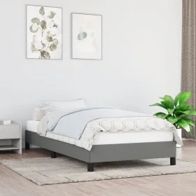 Dunkelgrauer Stoffbettrahmen 90x200 cm von vidaXL, Betten und Lattenroste - Ref: Foro24-346689, Preis: 69,59 €, Rabatt: %
