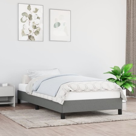 Dark gray fabric bed frame 90x200 cm by vidaXL, Beds and slatted bases - Ref: Foro24-346689, Price: 70,23 €, Discount: %