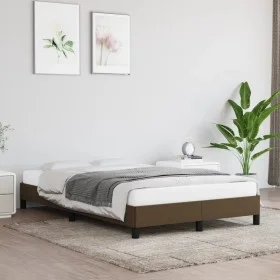 Dark brown fabric bed frame 120x200 cm by vidaXL, Beds and slatted bases - Ref: Foro24-346707, Price: 95,06 €, Discount: %