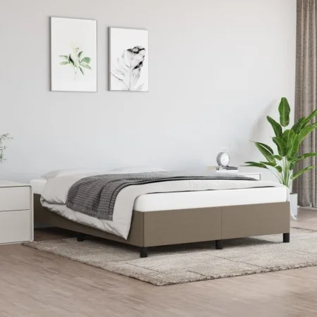 Taupe gray fabric bed frame 140x190 cm by vidaXL, Beds and slatted bases - Ref: Foro24-347062, Price: 119,19 €, Discount: %