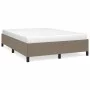 Taupe gray fabric bed frame 140x190 cm by vidaXL, Beds and slatted bases - Ref: Foro24-347062, Price: 119,19 €, Discount: %