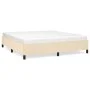 Cream fabric bed frame 160x200 cm by vidaXL, Beds and slatted bases - Ref: Foro24-347079, Price: 132,23 €, Discount: %