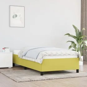 Green fabric bed frame 90x190 cm by vidaXL, Beds and slatted bases - Ref: Foro24-347033, Price: 74,46 €, Discount: %