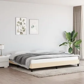 Bettrahmen aus cremefarbenem Stoff, 200 x 200 cm von vidaXL, Betten und Lattenroste - Ref: Foro24-346749, Preis: 121,05 €, Ra...