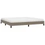 Taupe gray fabric bed frame 200x200 cm by vidaXL, Beds and slatted bases - Ref: Foro24-346748, Price: 123,88 €, Discount: %
