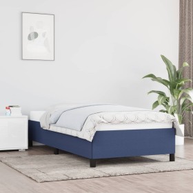Estructura de cama de tela azul 80x200 cm