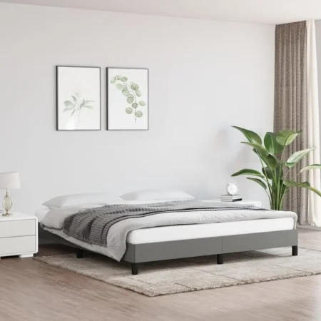 Dark gray fabric bed frame 160x200 cm by vidaXL, Beds and slatted bases - Ref: Foro24-346729, Price: 117,29 €, Discount: %