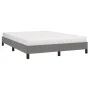 Estructura de cama de tela gris oscuro 140x190 cm de vidaXL, Camas y somieres - Ref: Foro24-346713, Precio: 100,21 €, Descuen...