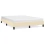 Estructura de cama de tela color crema 140x190 cm de vidaXL, Camas y somieres - Ref: Foro24-346717, Precio: 99,87 €, Descuent...