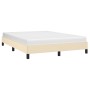 Estructura de cama de tela color crema 140x190 cm de vidaXL, Camas y somieres - Ref: Foro24-346717, Precio: 103,52 €, Descuen...