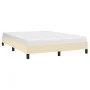 Estructura de cama de tela color crema 140x190 cm de vidaXL, Camas y somieres - Ref: Foro24-346717, Precio: 99,87 €, Descuent...