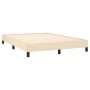 Estructura de cama de tela color crema 140x190 cm de vidaXL, Camas y somieres - Ref: Foro24-346717, Precio: 103,52 €, Descuen...