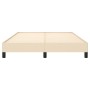Estructura de cama de tela color crema 140x190 cm de vidaXL, Camas y somieres - Ref: Foro24-346717, Precio: 103,52 €, Descuen...