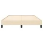 Estructura de cama de tela color crema 140x190 cm de vidaXL, Camas y somieres - Ref: Foro24-346717, Precio: 99,87 €, Descuent...