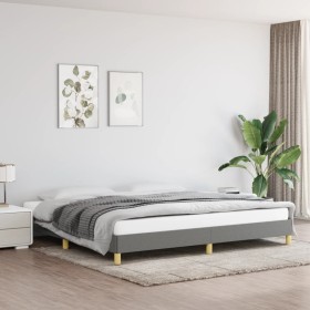 Dark gray fabric bed frame 200x200 cm by vidaXL, Beds and slatted bases - Ref: Foro24-346843, Price: 100,26 €, Discount: %