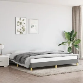 Dark gray fabric bed frame 200x200 cm by vidaXL, Beds and slatted bases - Ref: Foro24-346843, Price: 106,99 €, Discount: %