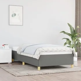 Dark gray fabric bed frame 90x190 cm by vidaXL, Beds and slatted bases - Ref: Foro24-347126, Price: 78,14 €, Discount: %