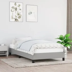 Light gray fabric bed frame 80x200 cm by vidaXL, Beds and slatted bases - Ref: Foro24-346672, Price: 81,66 €, Discount: %