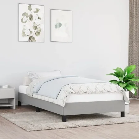 Estructura de cama de tela gris claro 80x200 cm de vidaXL, Camas y somieres - Ref: Foro24-346672, Precio: 80,43 €, Descuento: %