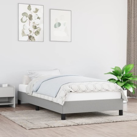 Light gray fabric bed frame 80x200 cm by vidaXL, Beds and slatted bases - Ref: Foro24-346672, Price: 80,43 €, Discount: %