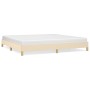 Estructura de cama de tela color crema 200x200 cm de vidaXL, Camas y somieres - Ref: Foro24-346847, Precio: 119,14 €, Descuen...