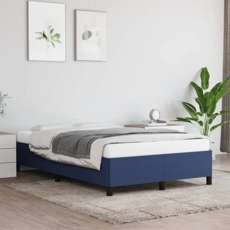 Blue fabric bed frame 120x200 cm by vidaXL, Beds and slatted bases - Ref: Foro24-347056, Price: 118,54 €, Discount: %