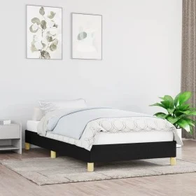 Black fabric bed frame 80x200 cm by vidaXL, Beds and slatted bases - Ref: Foro24-346772, Price: 77,66 €, Discount: %