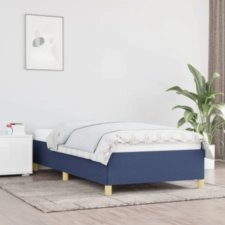 Black fabric bed frame 100x200 cm by vidaXL, Beds and slatted bases - Ref: Foro24-347147, Price: 74,46 €, Discount: %