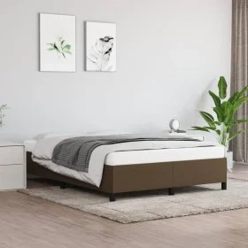Brown fabric bed frame 140x200 cm by vidaXL, Beds and slatted bases - Ref: Foro24-347069, Price: 120,07 €, Discount: %