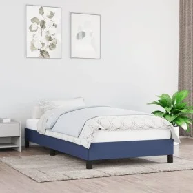 Blue fabric bed frame 80x200 cm by vidaXL, Beds and slatted bases - Ref: Foro24-346678, Price: 82,78 €, Discount: %