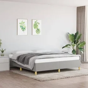 Light gray fabric bed frame 160x200 cm by vidaXL, Beds and slatted bases - Ref: Foro24-347173, Price: 123,94 €, Discount: %