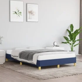 Blue fabric bed frame 120x200 cm by vidaXL, Beds and slatted bases - Ref: Foro24-346808, Price: 106,56 €, Discount: %