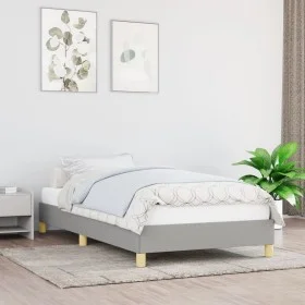 Light gray fabric bed frame 90x200 cm by vidaXL, Beds and slatted bases - Ref: Foro24-346786, Price: 78,86 €, Discount: %