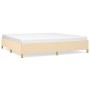 Cream fabric bed frame 200x200 cm by vidaXL, Beds and slatted bases - Ref: Foro24-347194, Price: 128,10 €, Discount: %