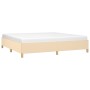 Cream fabric bed frame 200x200 cm by vidaXL, Beds and slatted bases - Ref: Foro24-347194, Price: 128,10 €, Discount: %