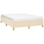 Cream fabric bed frame 140x200 cm by vidaXL, Beds and slatted bases - Ref: Foro24-347170, Price: 124,44 €, Discount: %