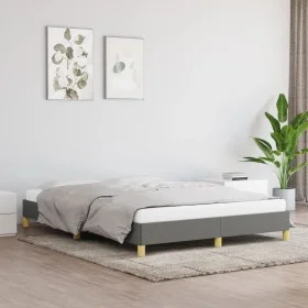 Dark gray fabric bed frame 160x200 cm by vidaXL, Beds and slatted bases - Ref: Foro24-346827, Price: 103,61 €, Discount: %