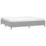 Estructura de cama gris claro tela 200x200 cm de vidaXL, Camas y somieres - Ref: Foro24-347189, Precio: 114,93 €, Descuento: %
